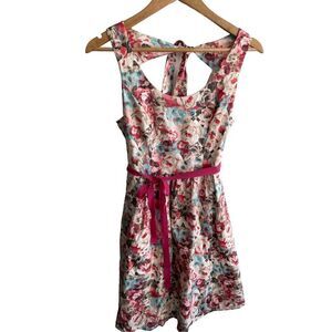 Review Australia Floral Tie Back Skater Dress‎
